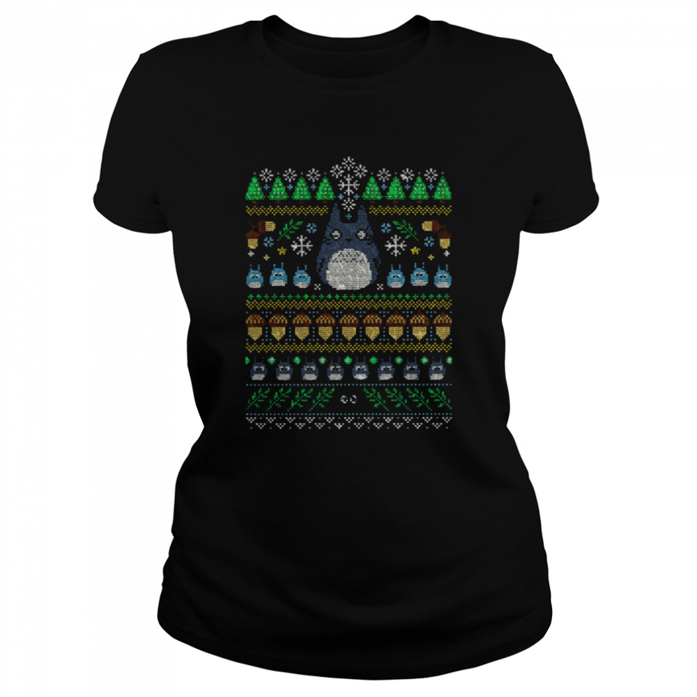 Forest Friends Totoro Pattern Ghibli Animation shirt Classic Women's T-shirt