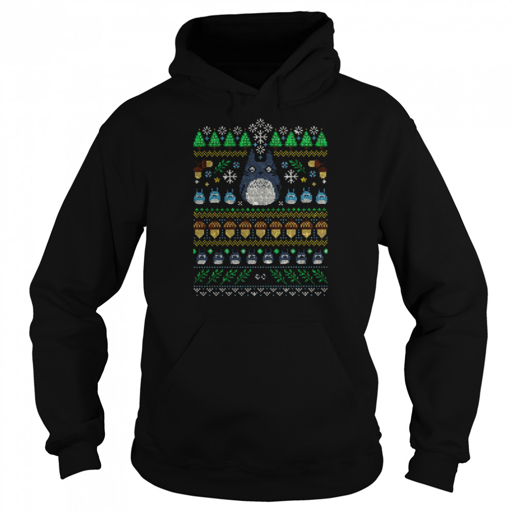 Forest Friends Totoro Pattern Ghibli Animation shirt Unisex Hoodie