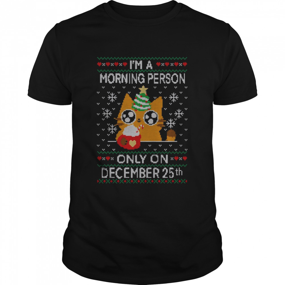 Happy Xmas Morning Knit Pattern shirt