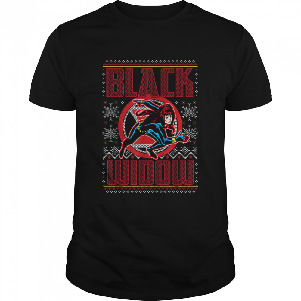Marvel Black Widow Ugly Christmas T-Shirt