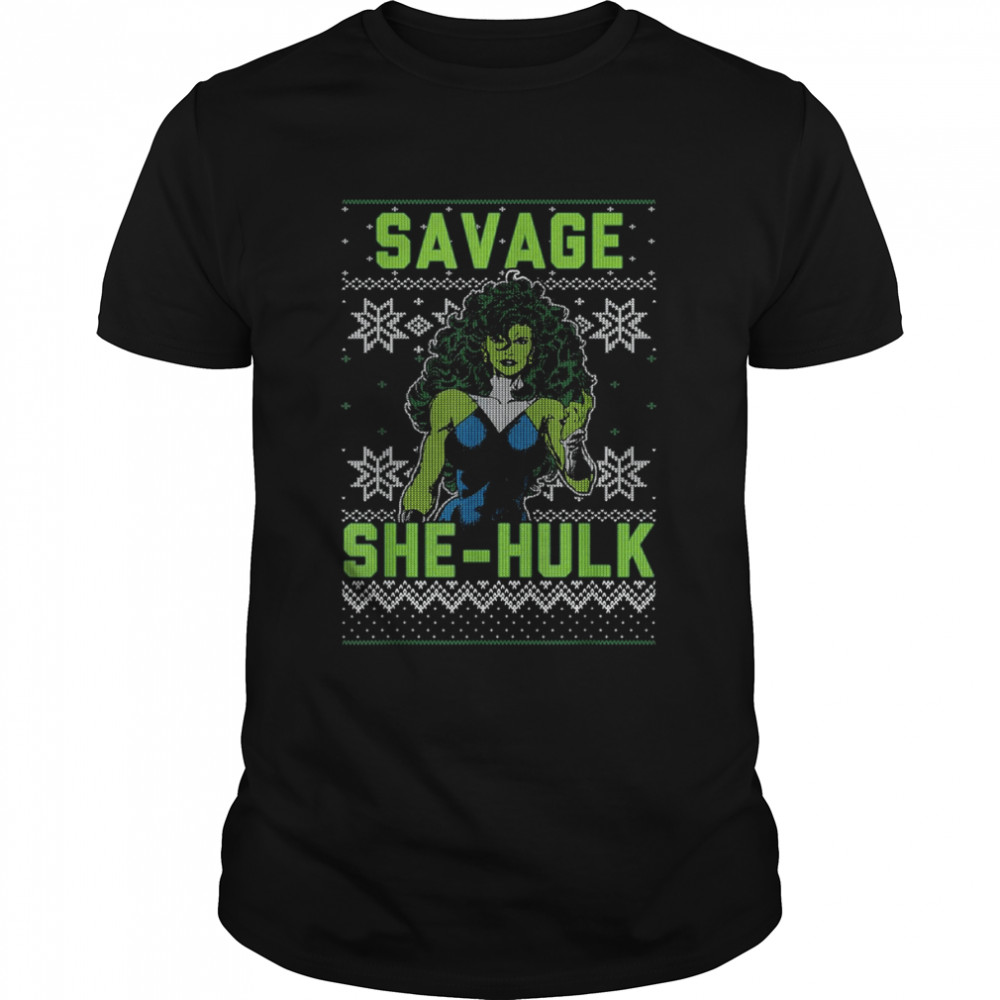 Marvel She Hulk Savage Ugly Christmas T-Shirt