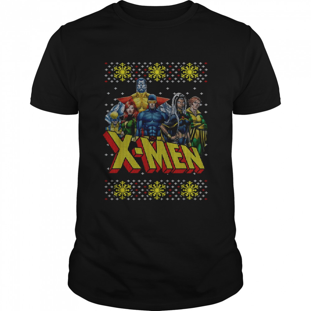 Marvel X Men Group Ugly Christmas Sweater Graphic shirt