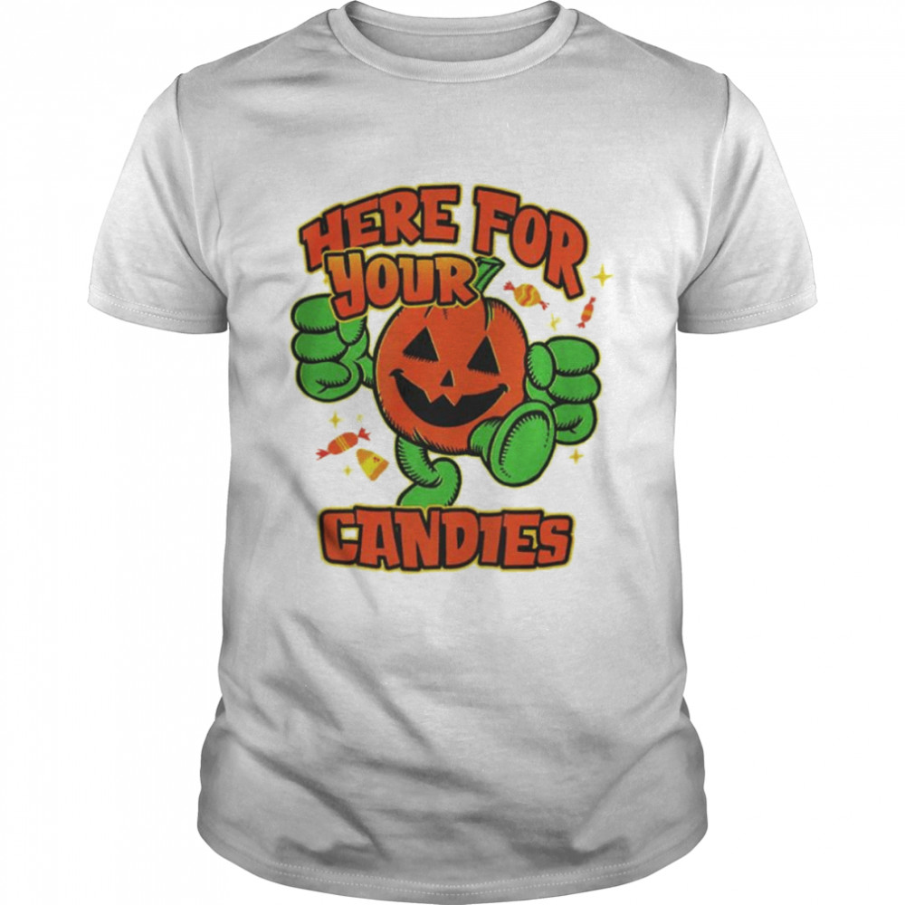 Pumpkin here for your candies Halloween shirt Classic Men's T-shirt
