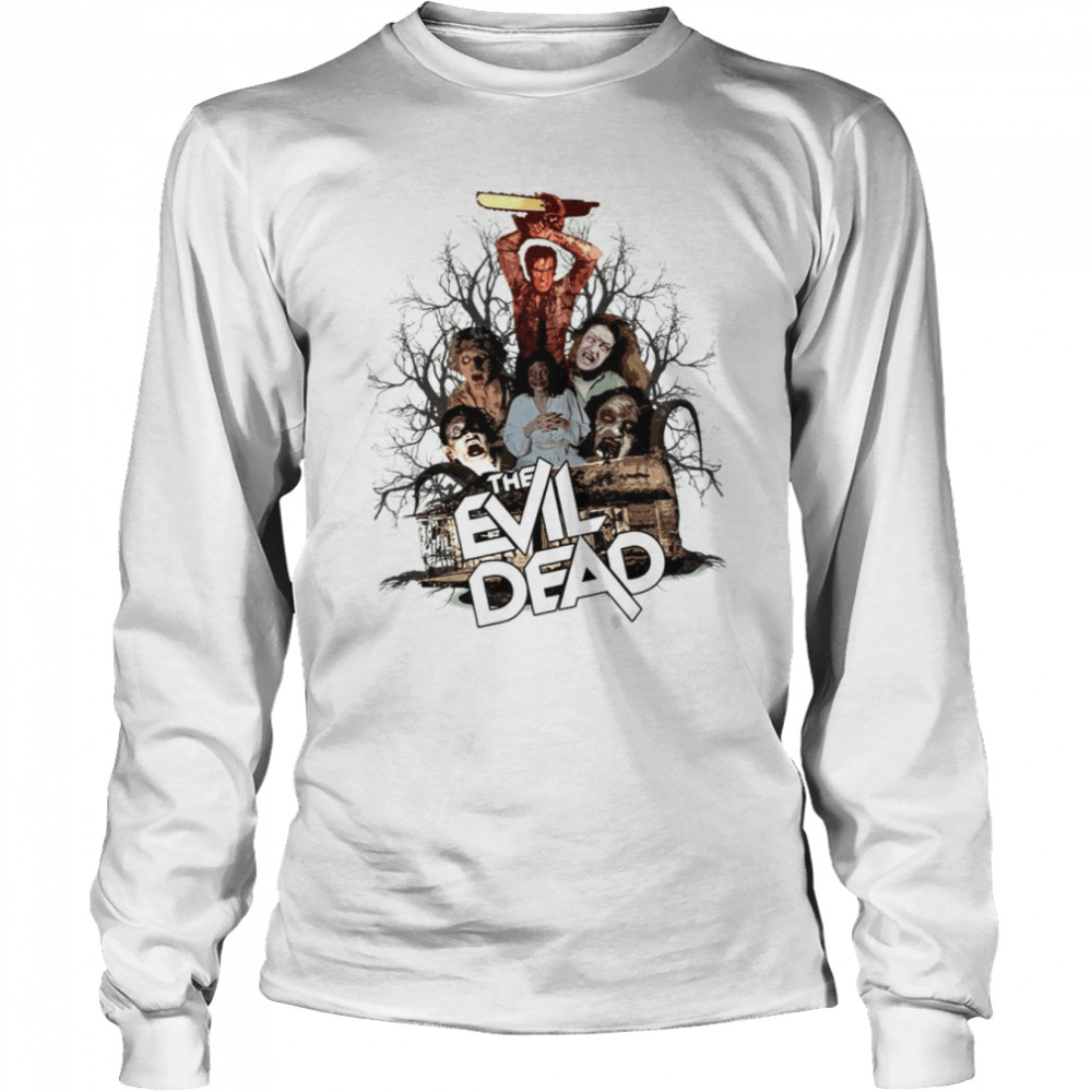 Scary Squad The Evil Dead 80s Retro shirt Long Sleeved T-shirt