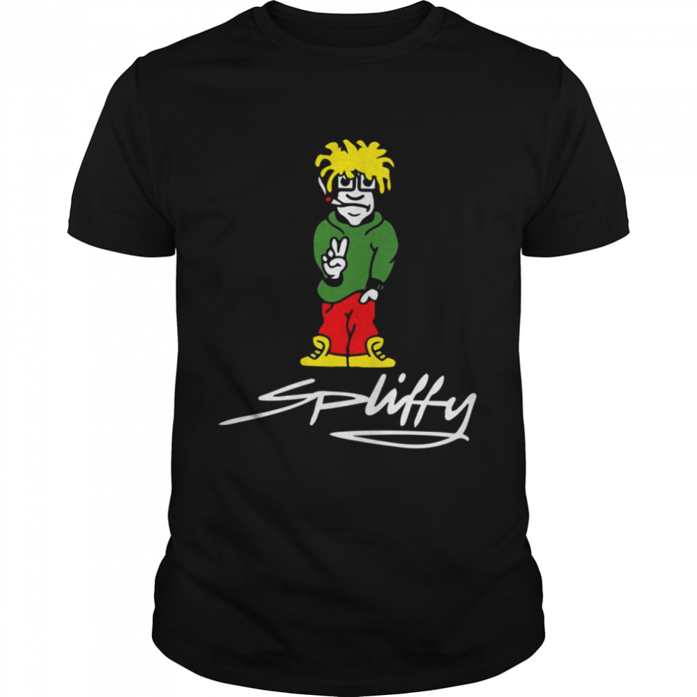 Spliffy Animated Art Cannabis Cigarette shirt