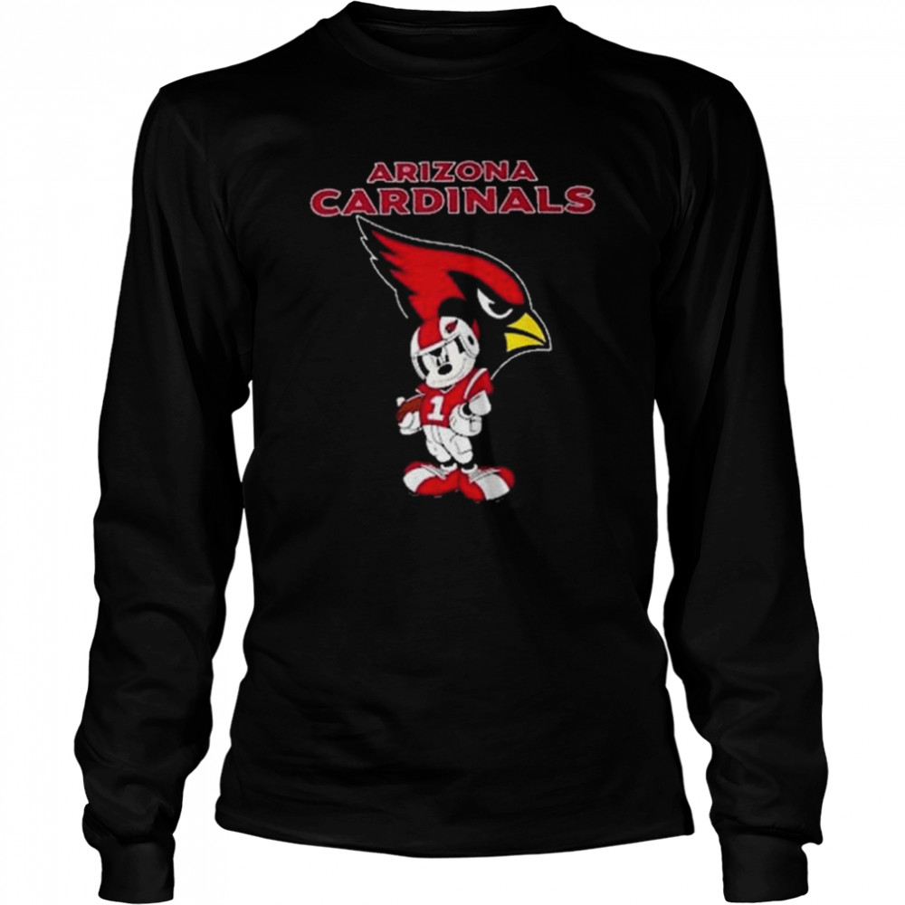 Mickey Mouse Arizona Cardinals logo 2022 shirt Long Sleeved T-shirt