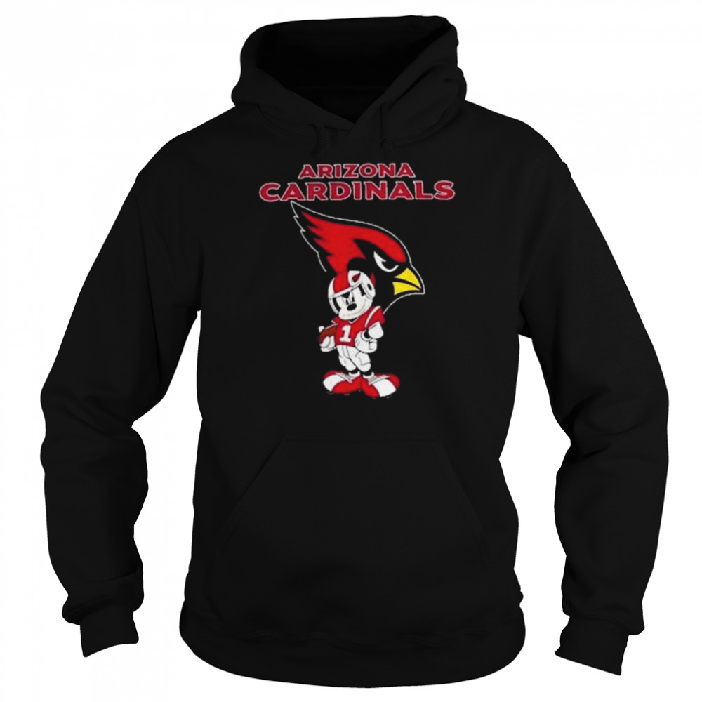 Mickey Mouse Arizona Cardinals logo 2022 shirt Unisex Hoodie