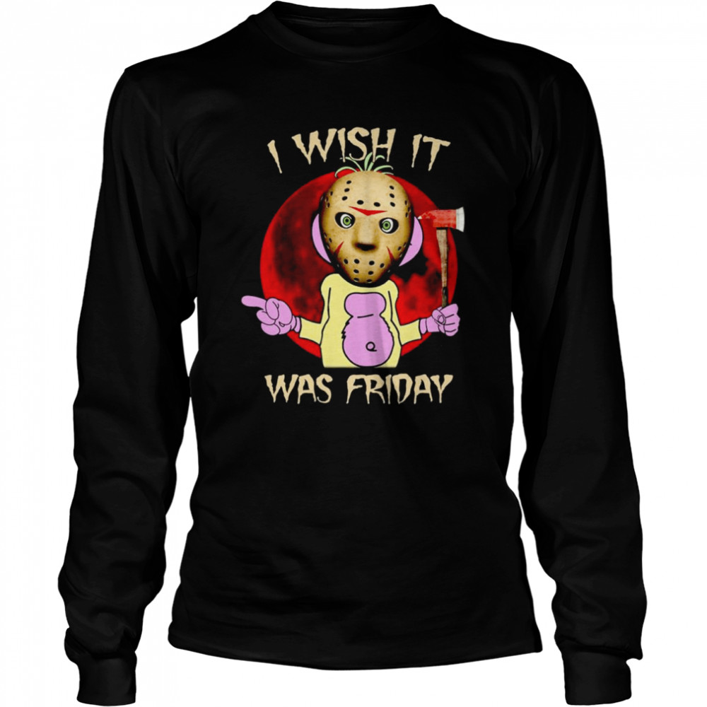 Peanut Jeff Dunham Jason Voorhees I wish it was friday Halloween shirt Long Sleeved T-shirt