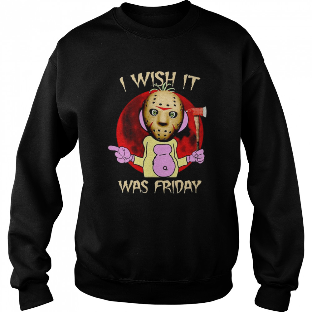peanut jeff dunham jason voorhees i wish it was friday halloween shirt unisex sweatshirt