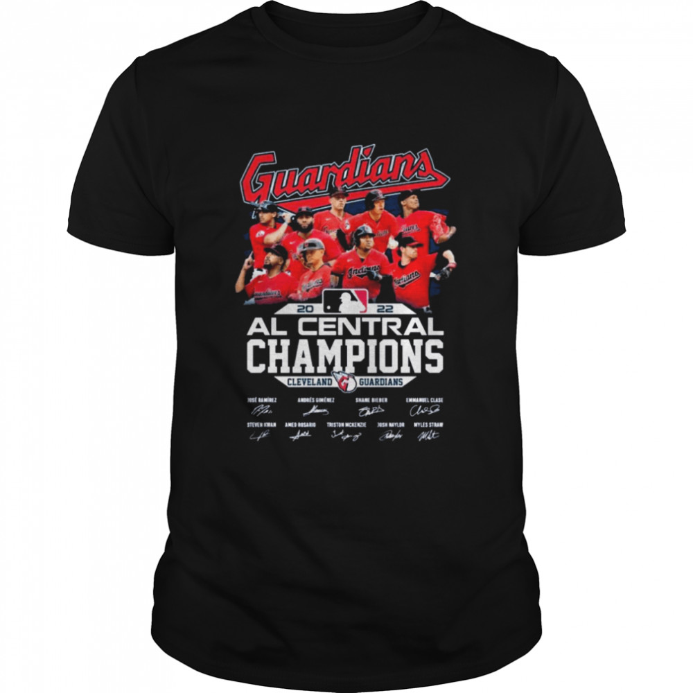 The Cleveland Guardians 2022 American League Central Champions Signatures shirt Classic Men's T-shirt