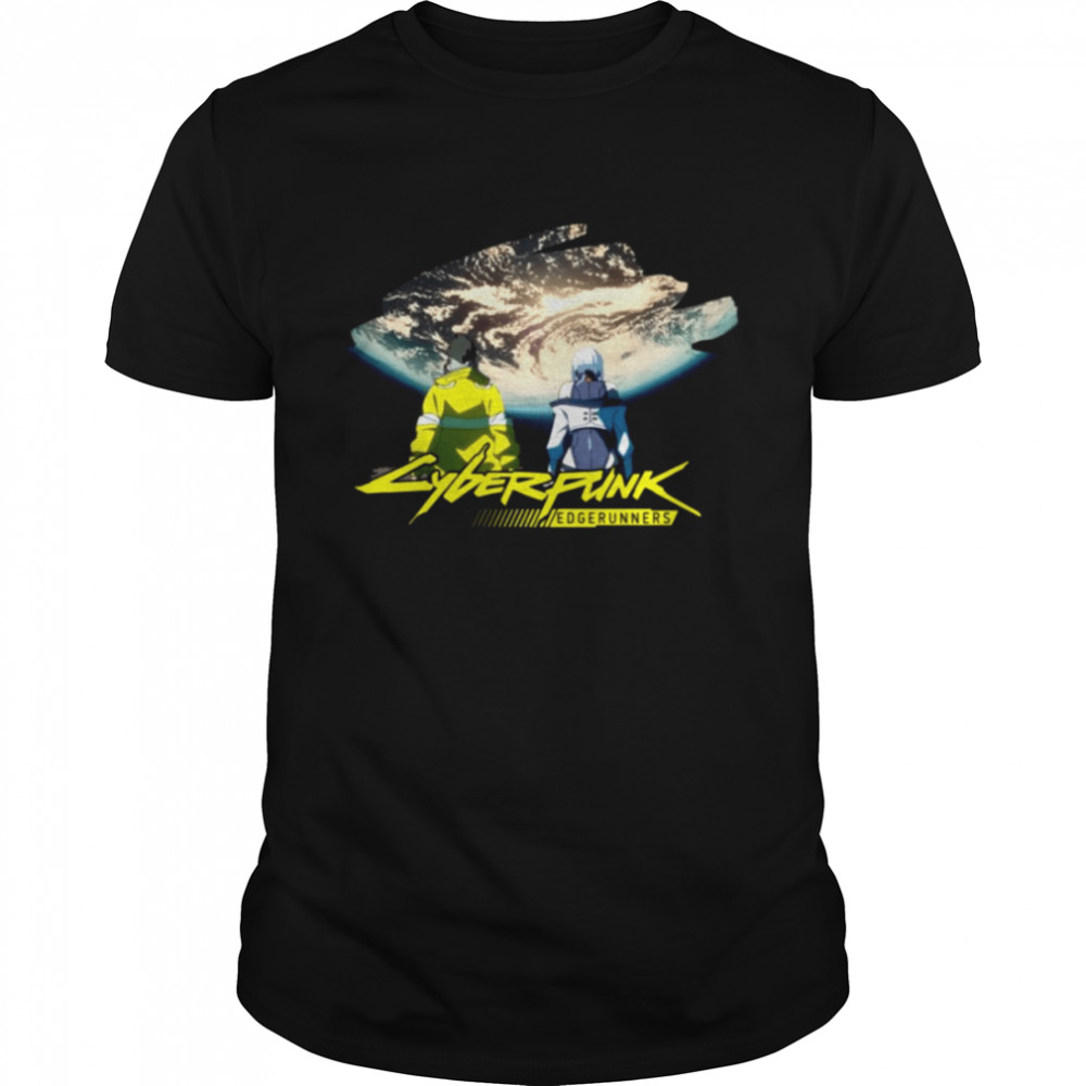 The Moon Cyberpunk Edgerunners Couple shirt