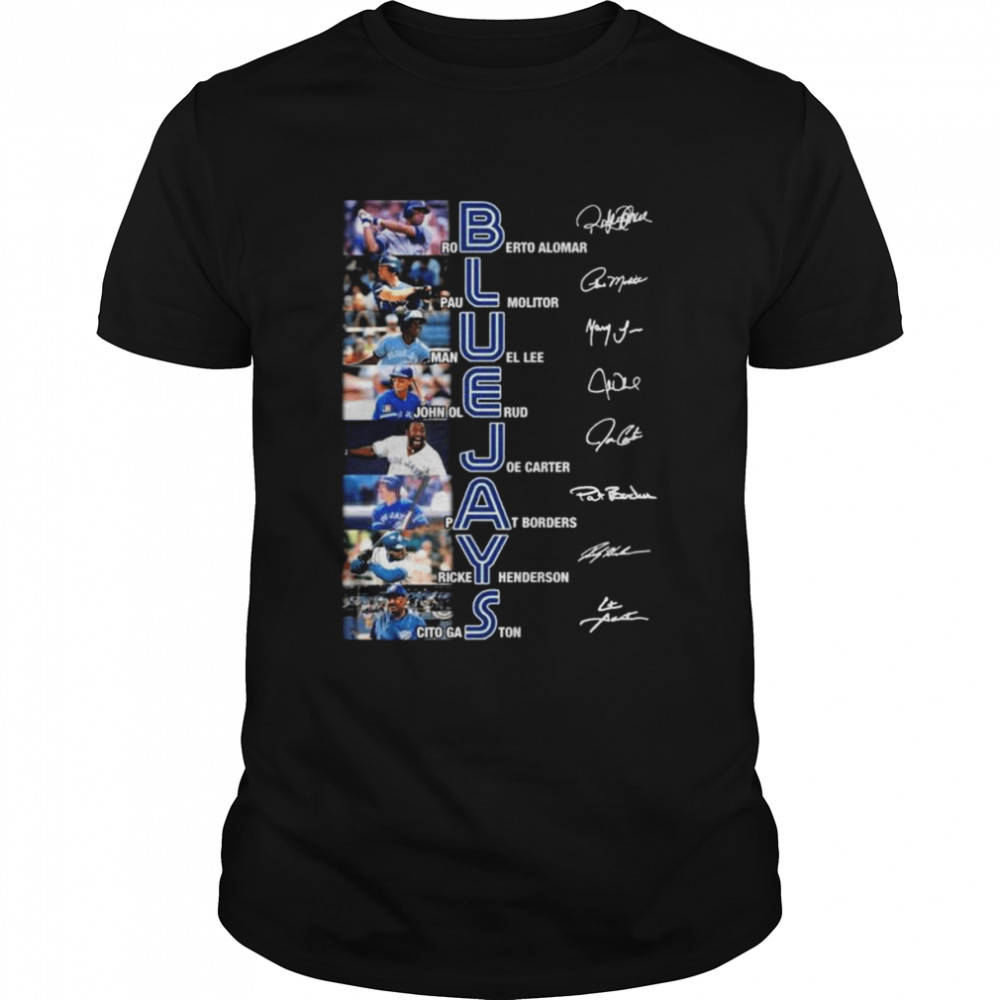 Toronto Blue Jays all team player signatures 2022 shirt