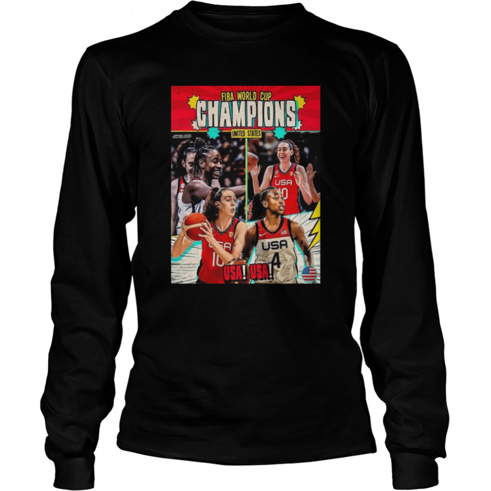 Usa basketball champs 2022 fiba women’s basketball world cup champions shirt Long Sleeved T-shirt