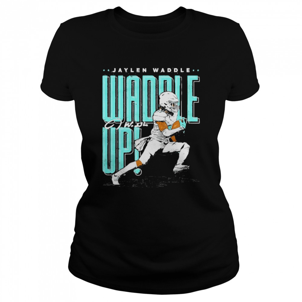 waddle up jaylen waddle american football shirt classic womens t shirt