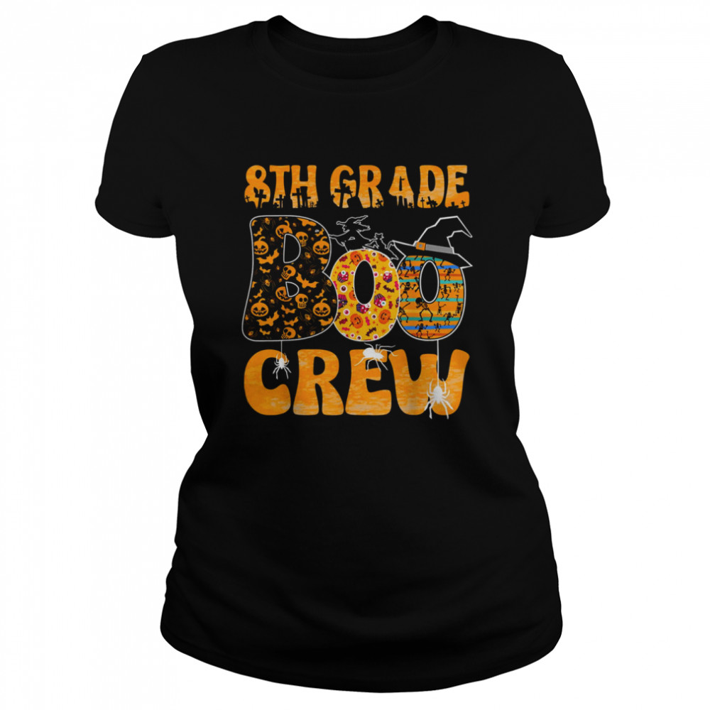8th Grade Boo Crew Vintage Halloween Costumes For Teachers shirt Classic Women's T-shirt