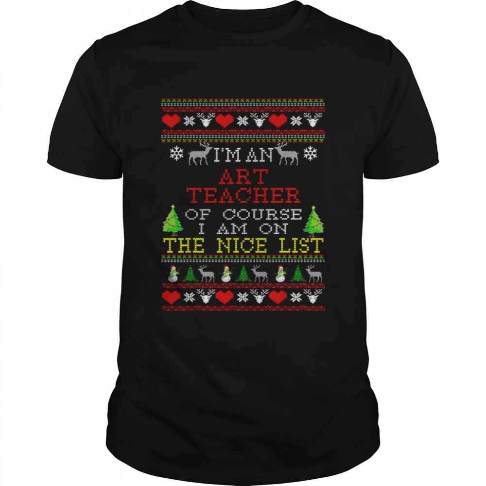 Christmas Gift For Art Teacher Christmas T Shirt