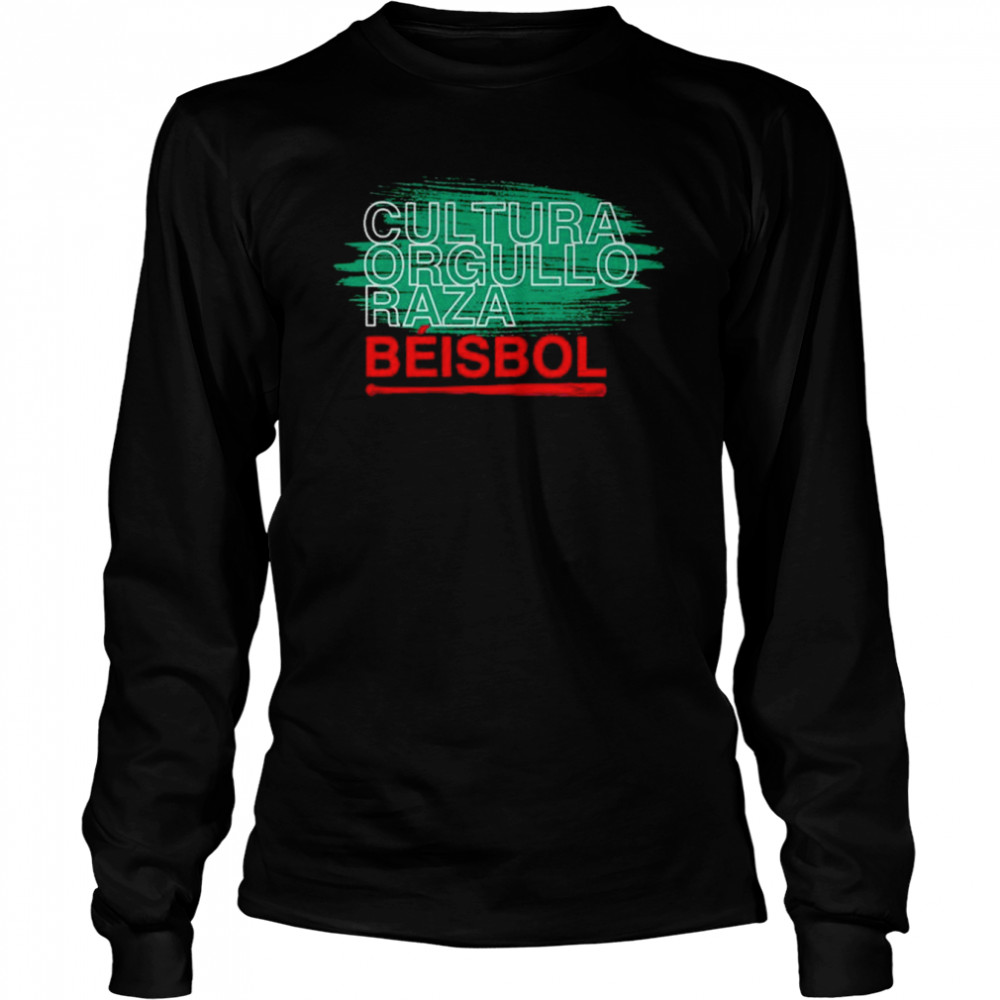 Cultura Orgullo Raza Beisbol shirt Long Sleeved T-shirt