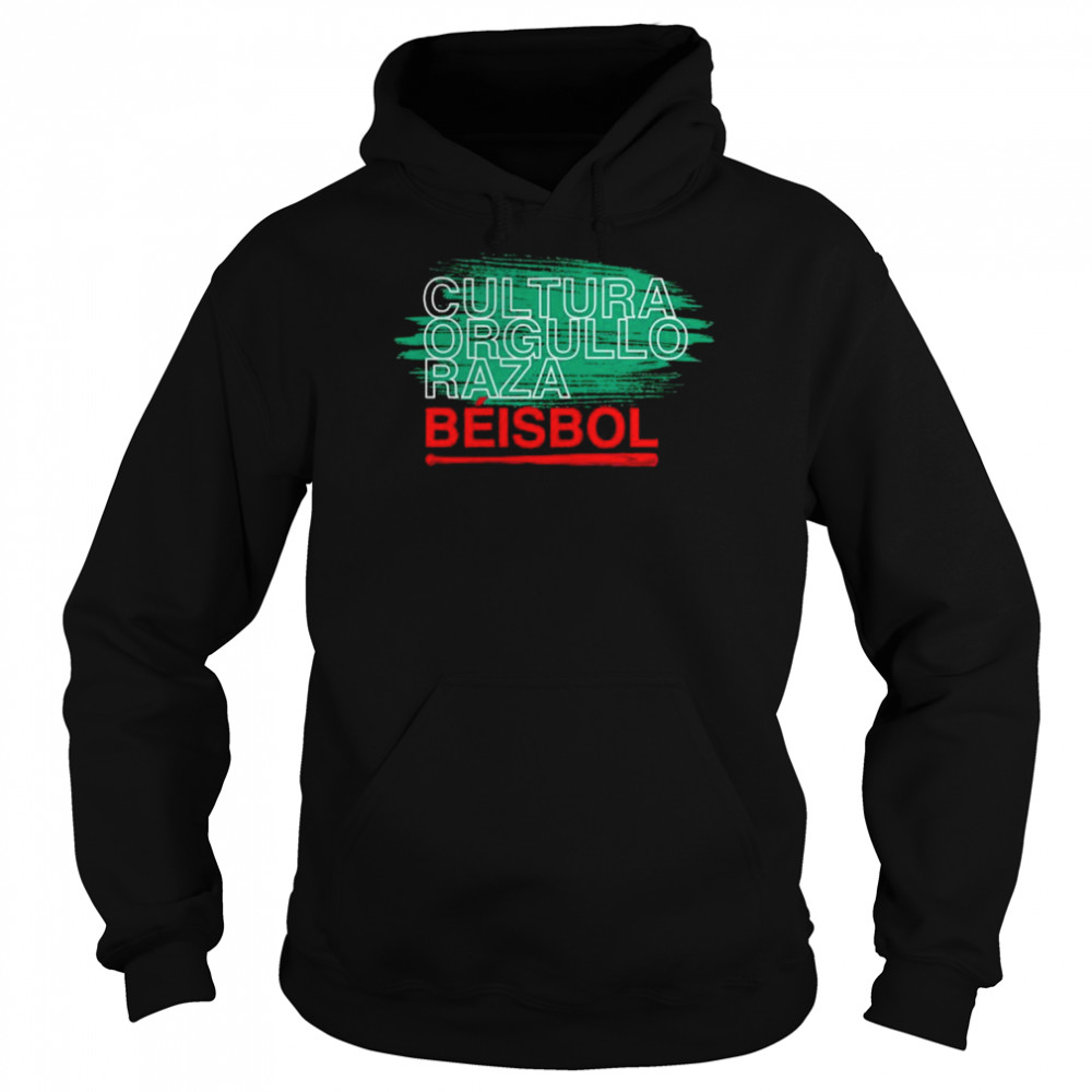 Cultura Orgullo Raza Beisbol shirt Unisex Hoodie