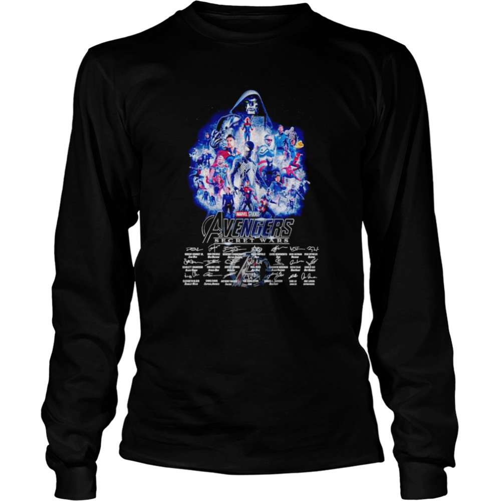 Marvel Studios Avengers Secret Wars signatures shirt Long Sleeved T-shirt