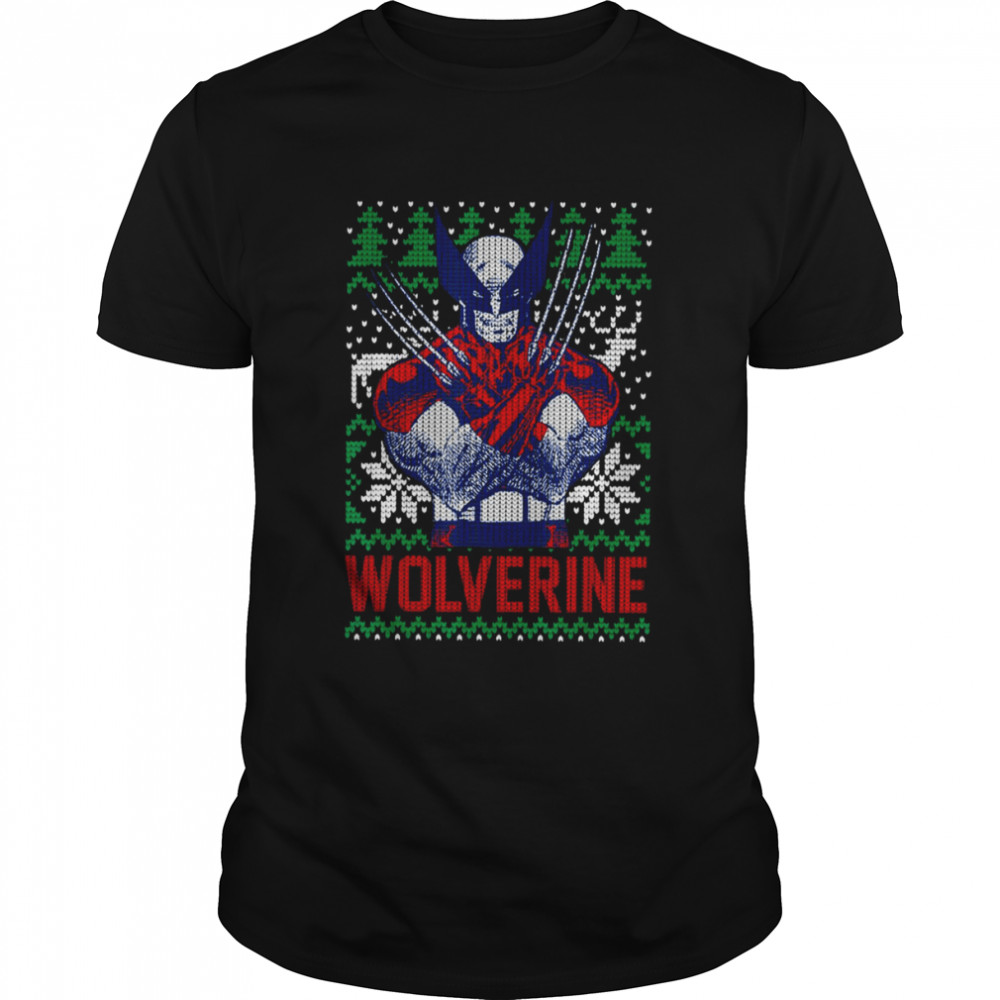 Wolverine Hugh Jackman Christmas Tree Ugly shirt