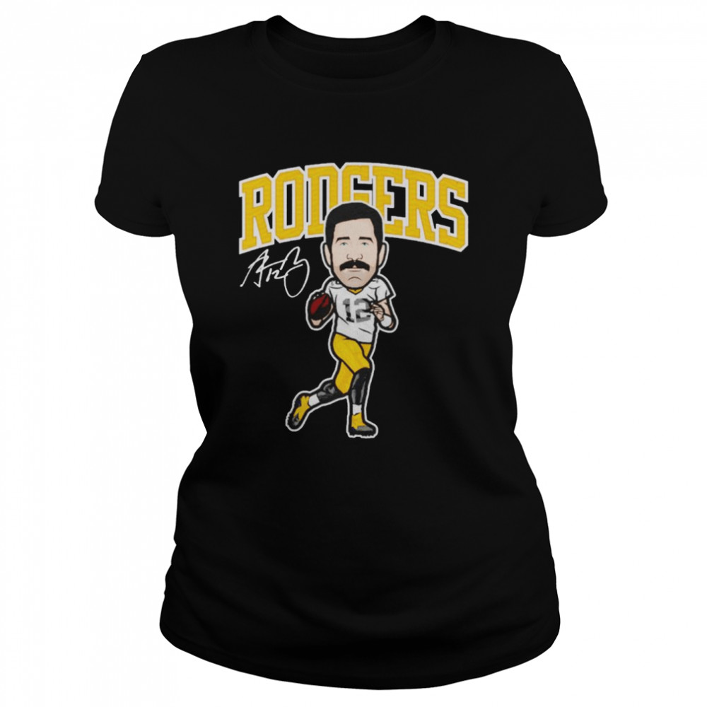 Aaron Rodgers Green Bay Toon signature shirt Classic Women's T-shirt