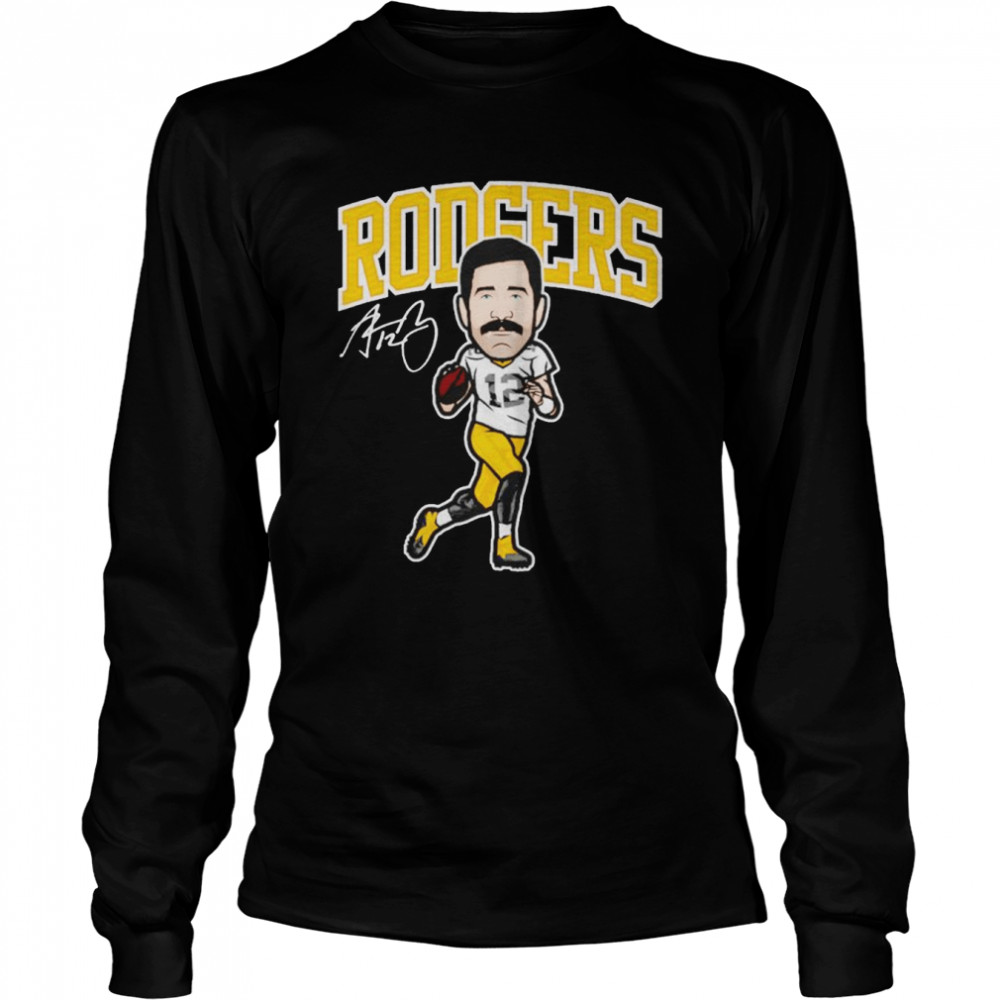Aaron Rodgers Green Bay Toon signature shirt Long Sleeved T-shirt