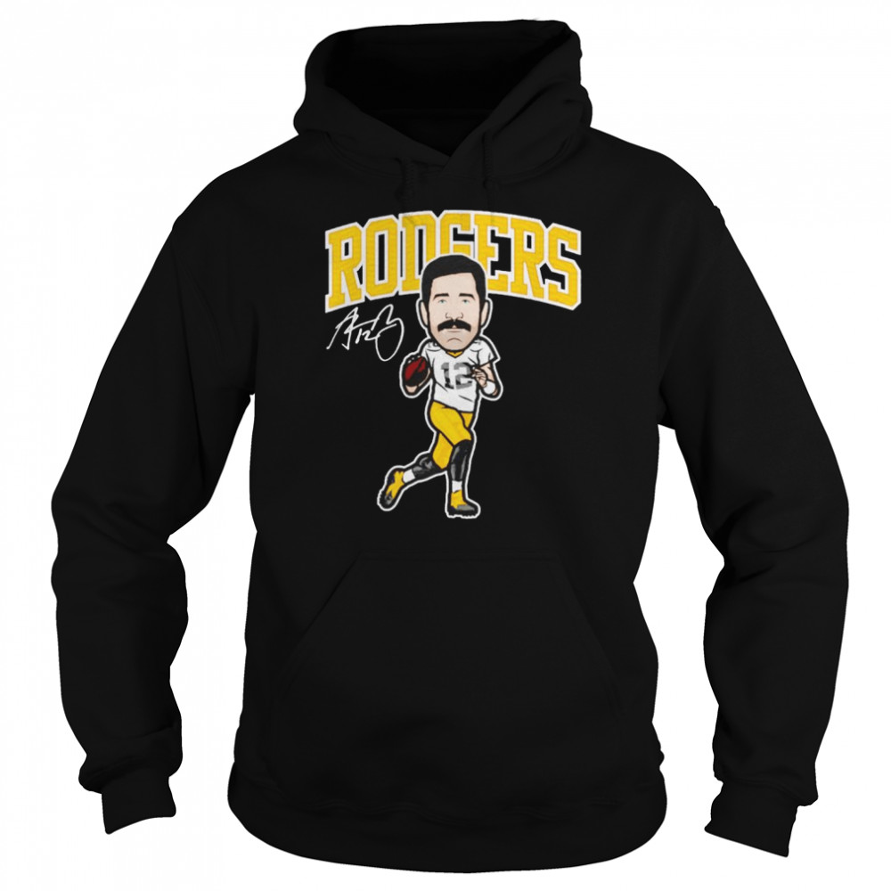Aaron Rodgers Green Bay Toon signature shirt Unisex Hoodie
