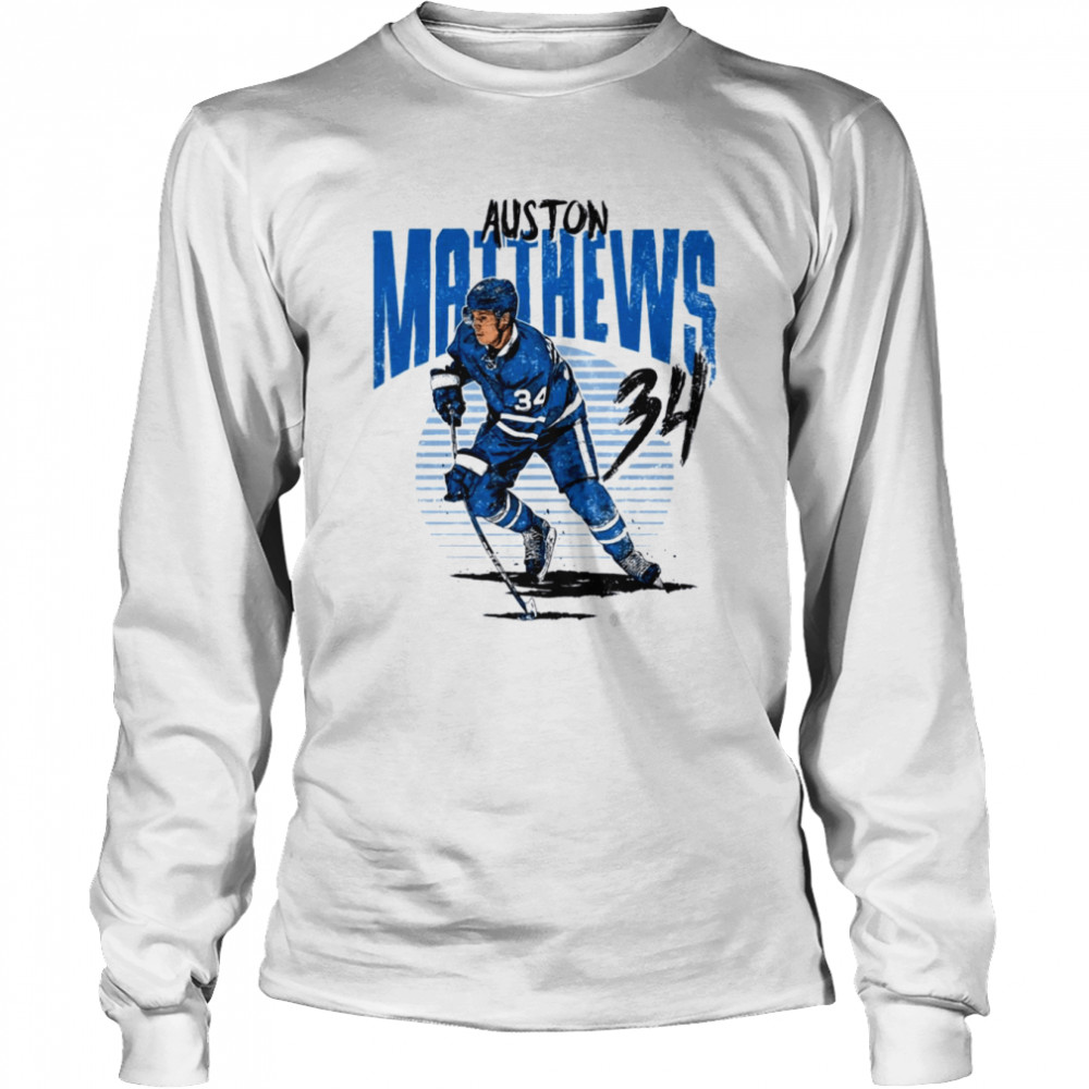 Animated Graphic Ice Hockey Auston Matthews Rise shirt Long Sleeved T-shirt