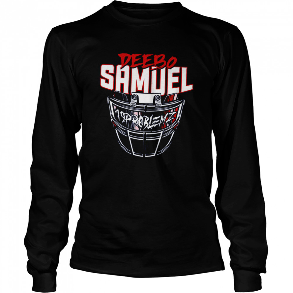 Animated Helmet Design Football Deebo Samuel shirt Long Sleeved T-shirt