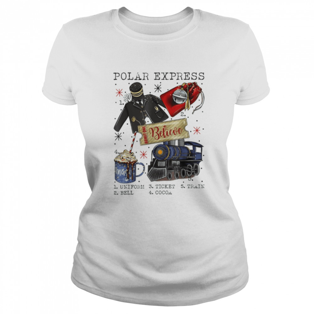 Christmas North Pole Polar Express All Abroad Xmas shirt Classic Women's T-shirt