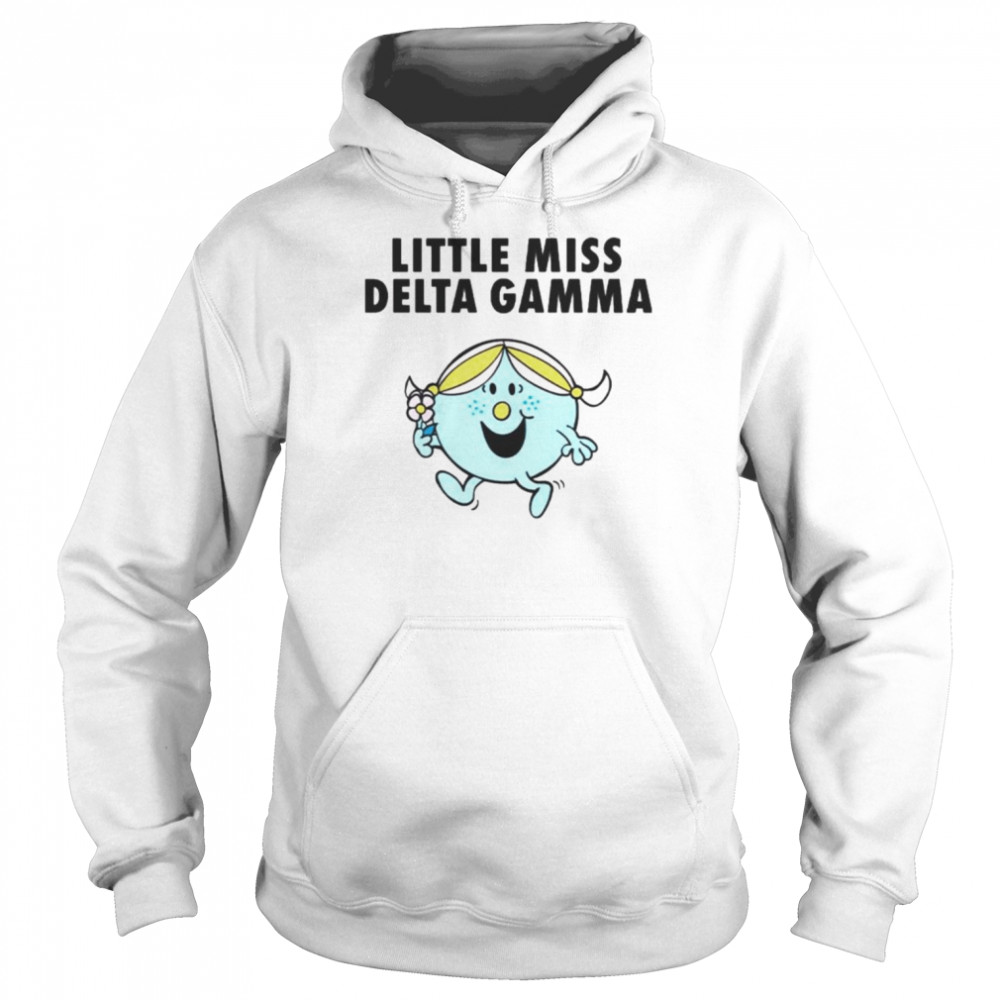 Little miss delta gamma shirt Unisex Hoodie