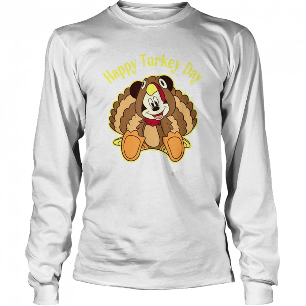 Mickey Turkey Mickey Mouse Thanksgiving T- Long Sleeved T-shirt