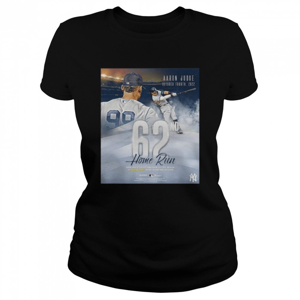 New York Yankees Aaron Judge Fanatics Authentic American League Home Run Record shirt Classic Women's T-shirt