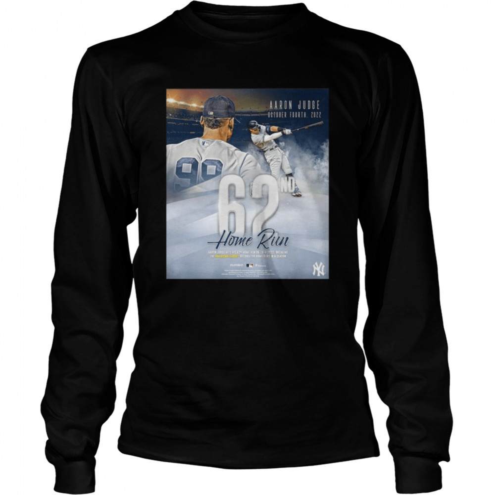 New York Yankees Aaron Judge Fanatics Authentic American League Home Run Record shirt Long Sleeved T-shirt