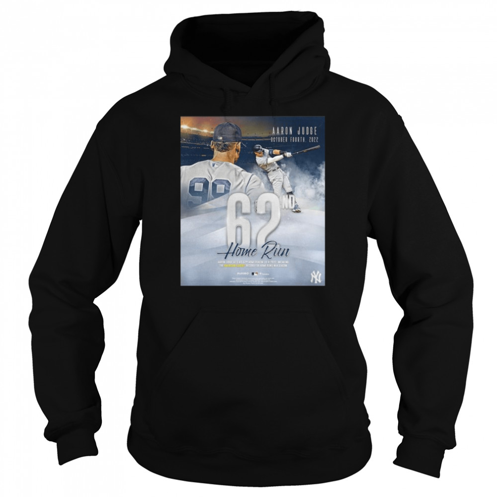 New York Yankees Aaron Judge Fanatics Authentic American League Home Run Record shirt Unisex Hoodie