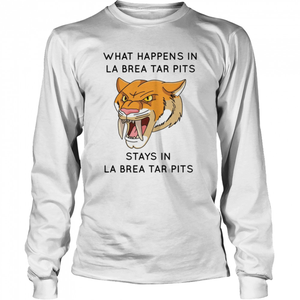 Sabre Tooth Tiger La Brea Tar Pits shirt Long Sleeved T-shirt