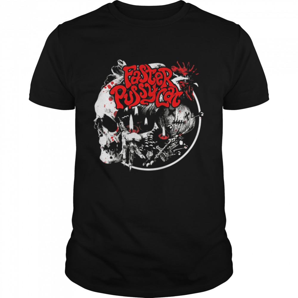 Skull Design Album Cover Faster Pussycat shirt
