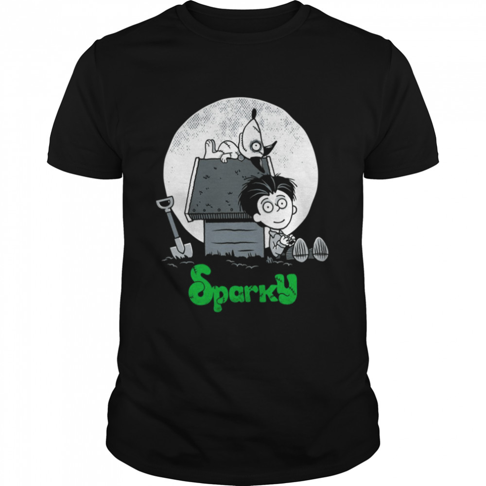Sparky And The Moon Frankenstein Dog shirt