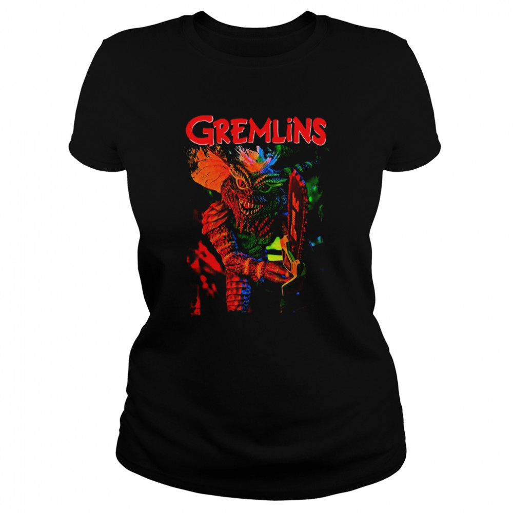Gremlins Stripe Horror Design Mogwai shirt Classic Women's T-shirt