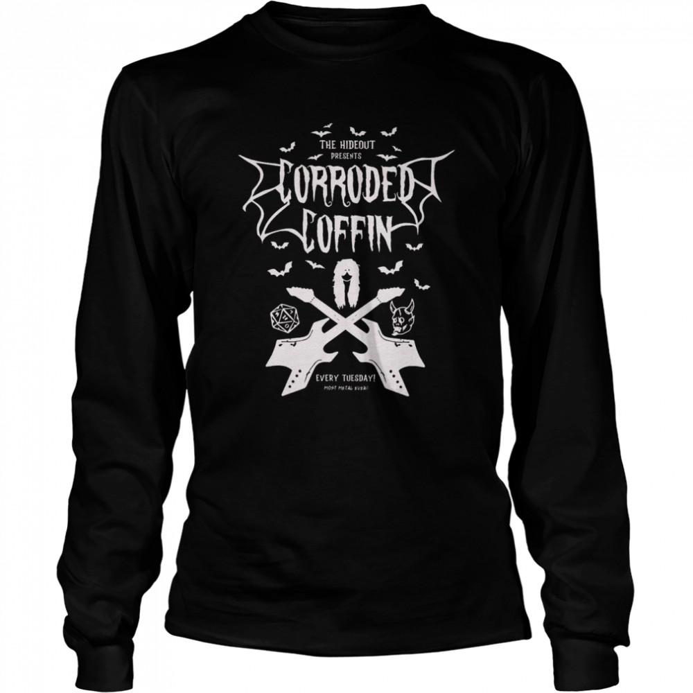 Guitar Icon Corroded Coffin shirt Long Sleeved T-shirt