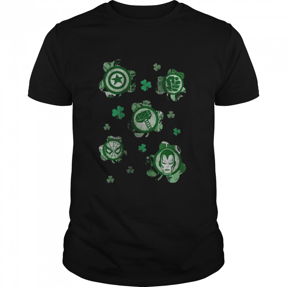 Marvel Shamrock Heroes St Patricks shirt