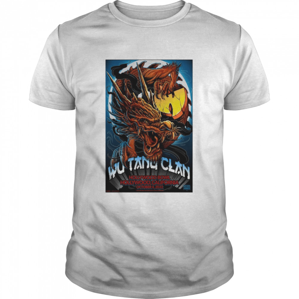 Wu Tang Clan Hollywood October 4 2022, Hollywood Bowl California Poster shirt