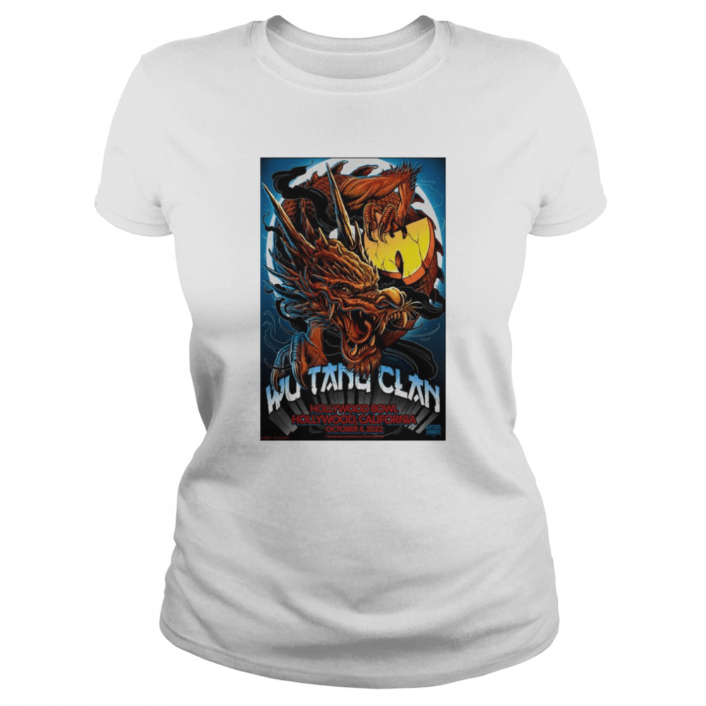 Wu Tang Clan Hollywood October 4 2022, Hollywood Bowl California Poster shirt Classic Women's T-shirt