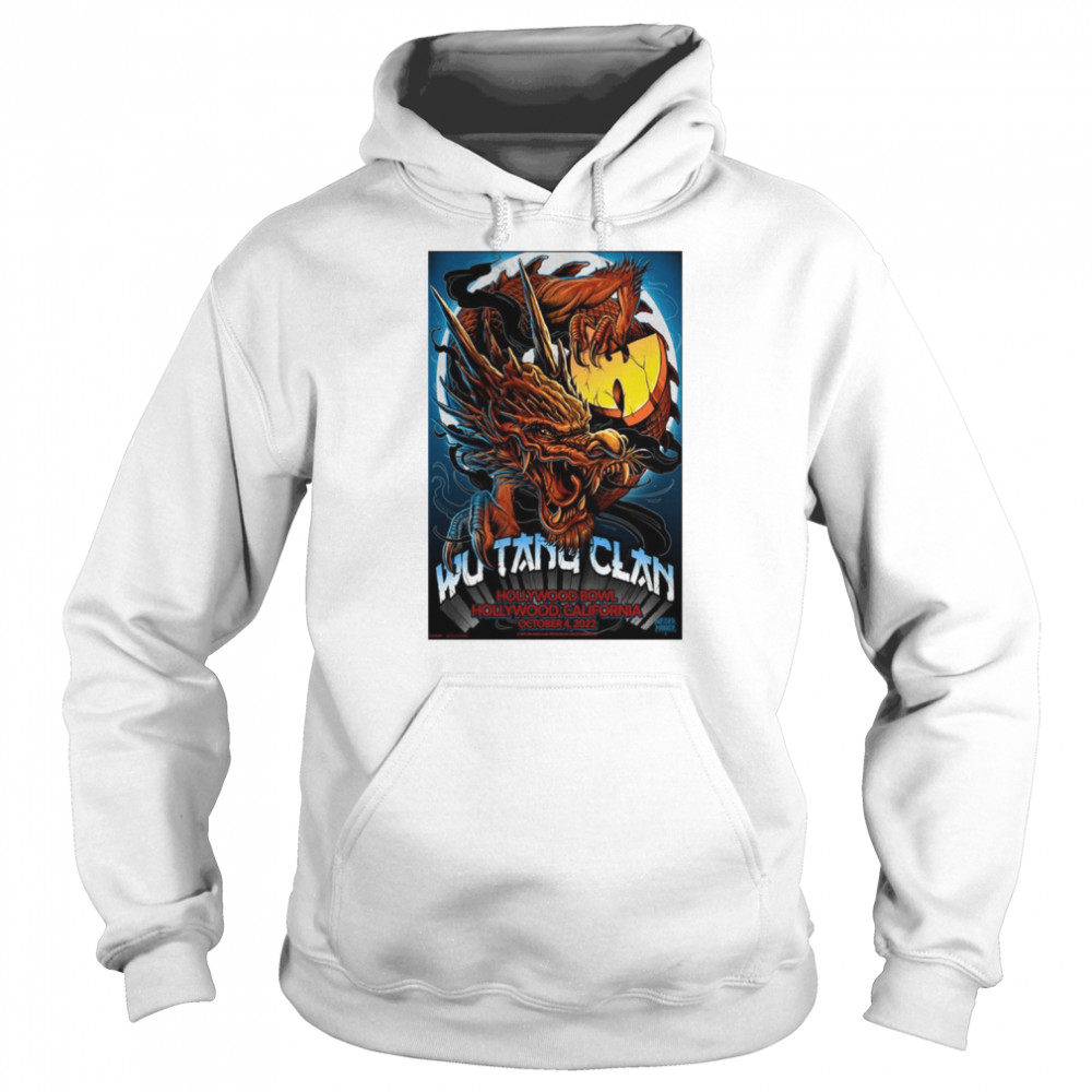 Wu Tang Clan Hollywood October 4 2022, Hollywood Bowl California Poster shirt Unisex Hoodie