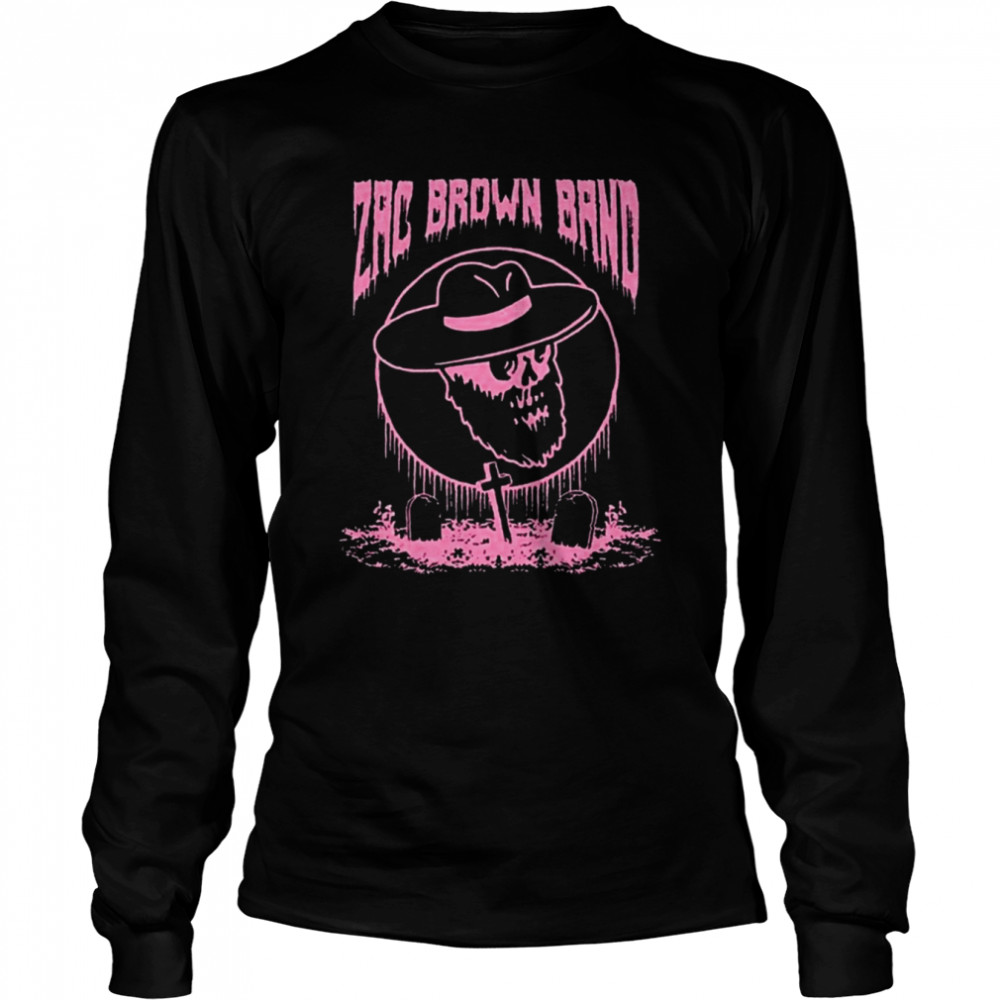 Zac Brown Band Halloween 2022 Skull Logo Long Sleeved T-shirt