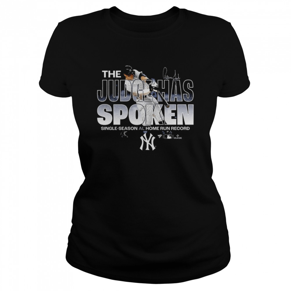 Aaron Judge New York Yankees American League Home Run Record T- Classic Women's T-shirt
