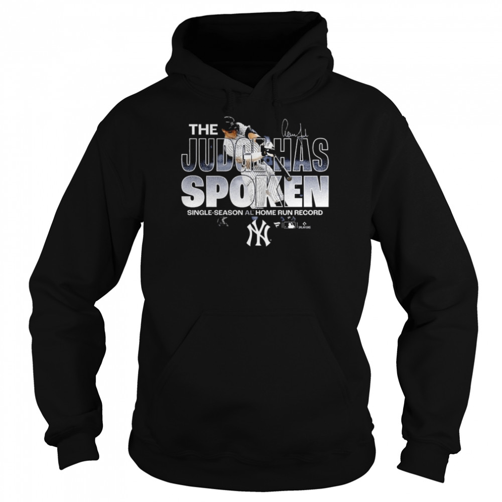 Aaron Judge New York Yankees American League Home Run Record T- Unisex Hoodie