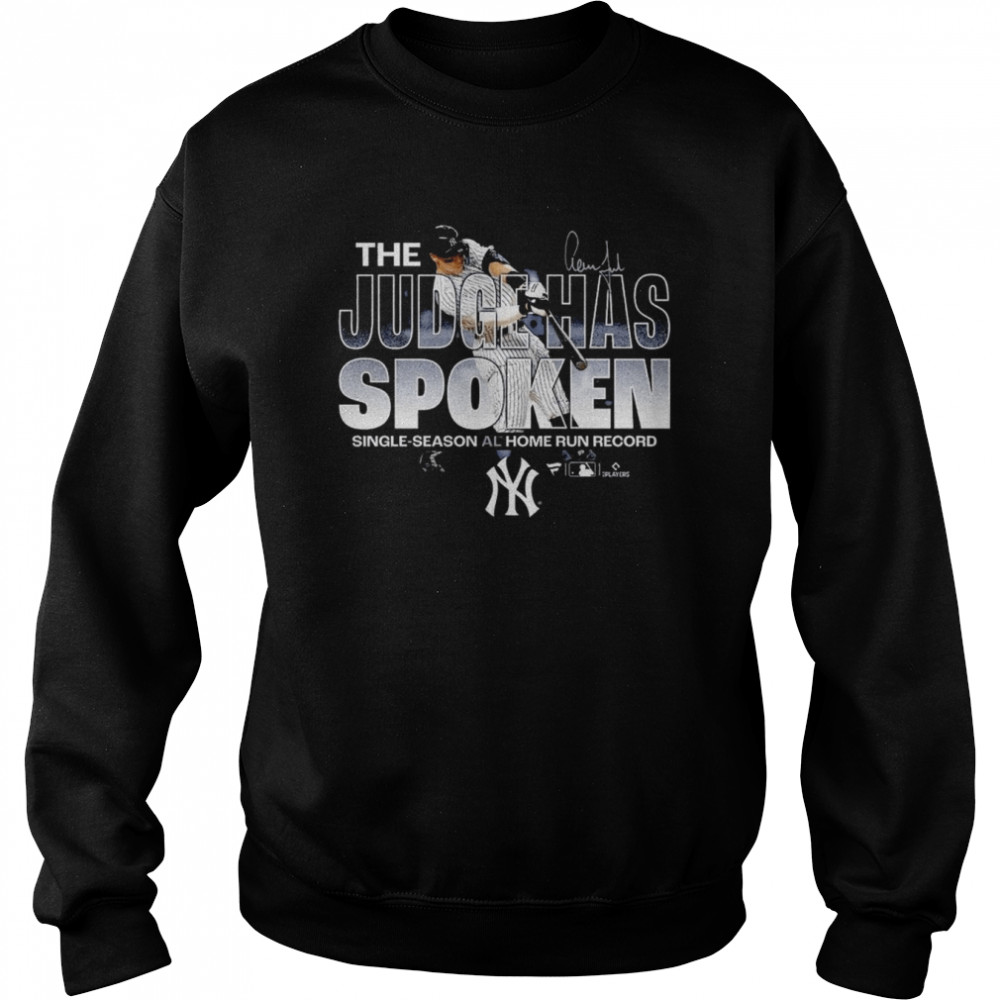 Aaron Judge New York Yankees American League Home Run Record T- Unisex Sweatshirt