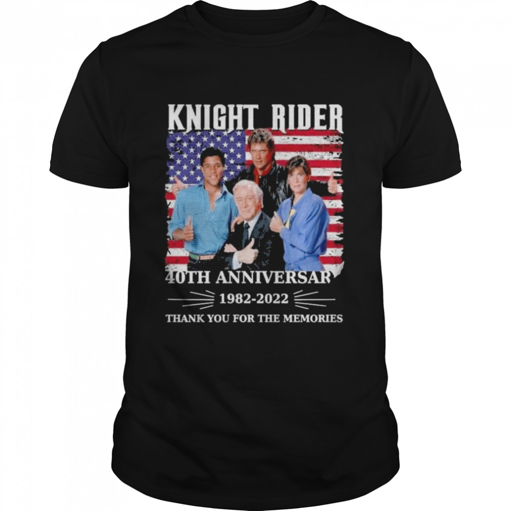 Knight Rider 40th anniversary 1982-2022 thank you for the memories American flag shirt