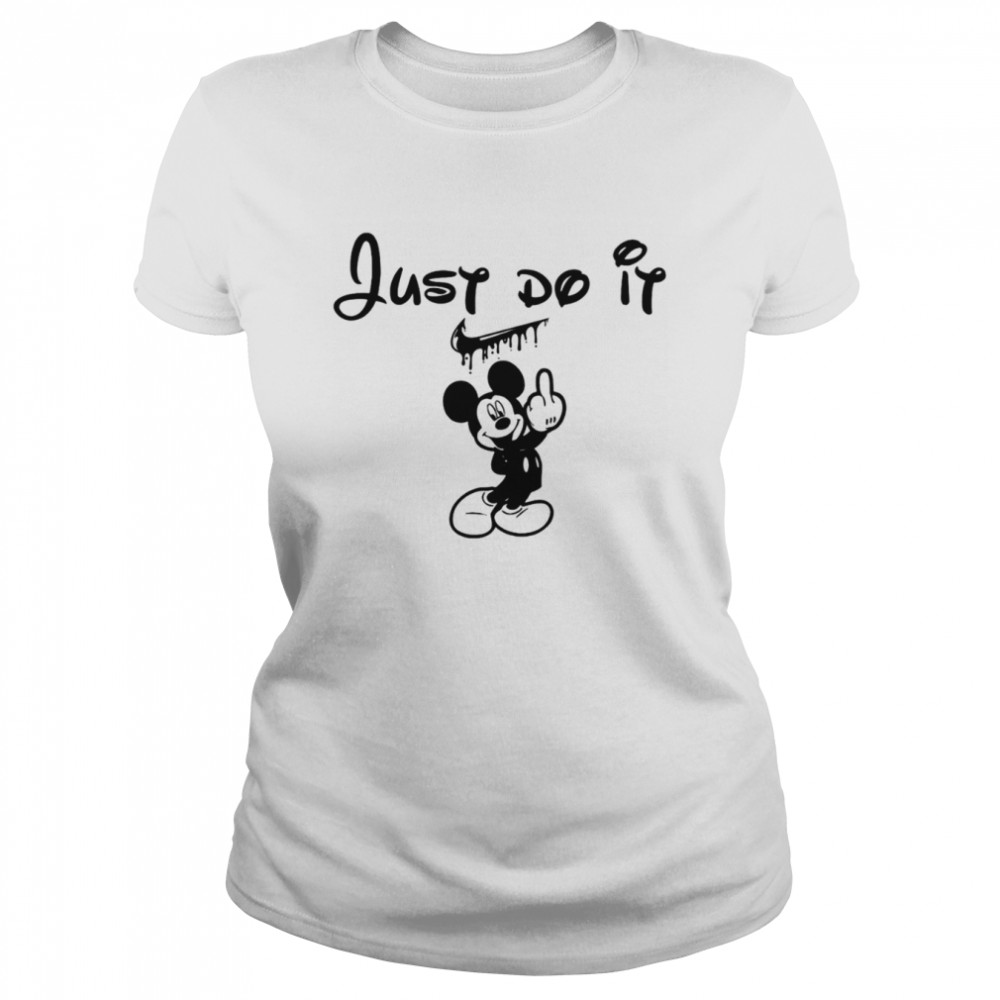 Mickey Mouse Nike Logo Just Do It shirt Classic Women's T-shirt